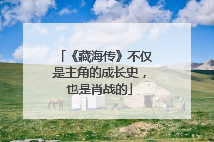 《藏海传》不仅是主角的成长史，也是肖战的