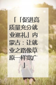「促进高质量充分就业巡礼」内蒙古：让就业之路像草原一样宽广