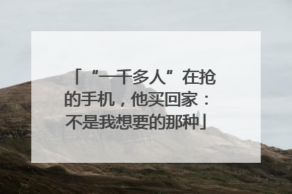 “一千多人”在抢的手机，他买回家：不是我想要的那种