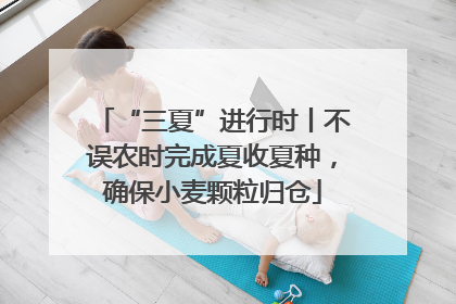 “三夏”进行时丨不误农时完成夏收夏种，确保小麦颗粒归仓