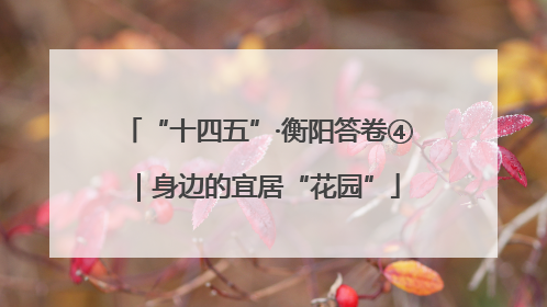 “十四五”·衡阳答卷④｜身边的宜居“花园”