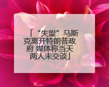 “失望”马斯克离开特朗普政府 媒体称当天两人未交谈