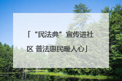 “民法典”宣传进社区 普法惠民暖人心