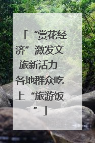 “赏花经济”激发文旅新活力 各地群众吃上“旅游饭”