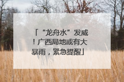 “龙舟水”发威！广西局地或有大暴雨，紧急提醒