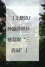 王楚钦/孙颖莎世乒赛混双“三连冠”