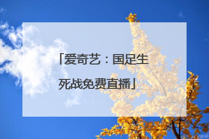 爱奇艺：国足生死战免费直播