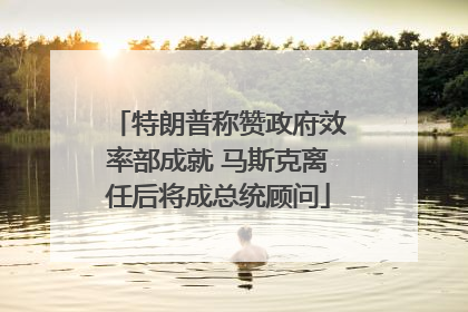 特朗普称赞政府效率部成就 马斯克离任后将成总统顾问