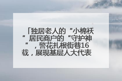 独居老人的“小棉袄”居民商户的“守护神”，警花扎根街巷16载，展现基层人大代表的炽热情怀