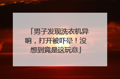 男子发现洗衣机异响，打开被吓晕！没想到竟是这玩意