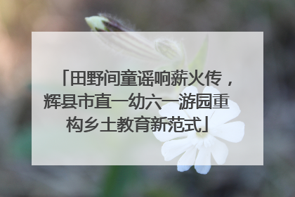 田野间童谣响薪火传，辉县市直一幼六一游园重构乡土教育新范式