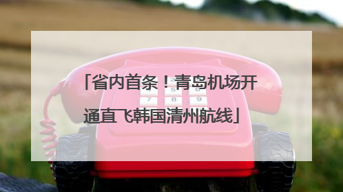 省内首条！青岛机场开通直飞韩国清州航线