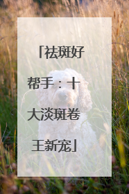 祛斑好帮手：十大淡斑卷王新宠