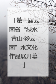 第一届云南省“绿水青山·彩云南”水文化作品展开幕