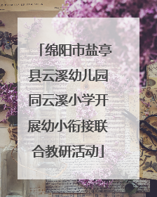 绵阳市盐亭县云溪幼儿园同云溪小学开展幼小衔接联合教研活动