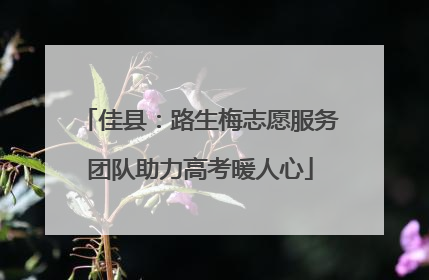 佳县：路生梅志愿服务团队助力高考暖人心