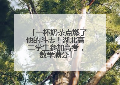 一杯奶茶点燃了他的斗志！湖北高二学生参加高考，数学满分