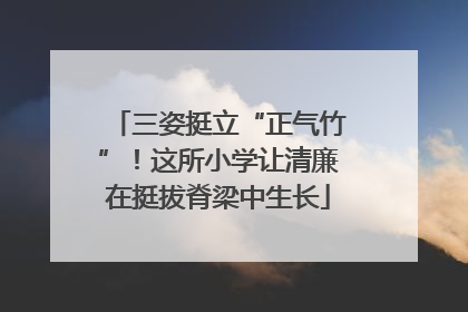 三姿挺立“正气竹”！这所小学让清廉在挺拔脊梁中生长