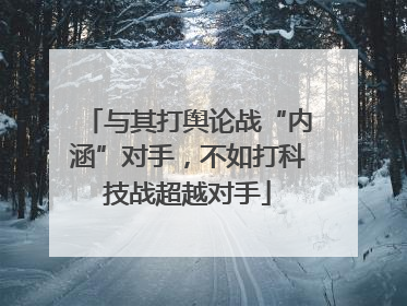 与其打舆论战“内涵”对手，不如打科技战超越对手