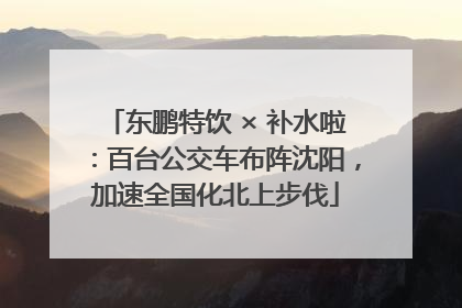 东鹏特饮 × 补水啦：百台公交车布阵沈阳，加速全国化北上步伐