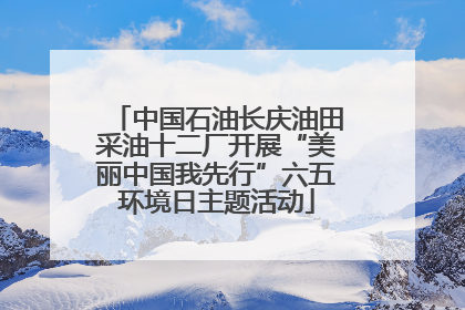 中国石油长庆油田采油十二厂开展“美丽中国我先行”六五环境日主题活动