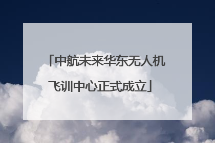 中航未来华东无人机飞训中心正式成立