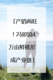 产销两旺！冯卯镇4万亩鲜桃形成产业链