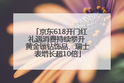 京东618开门红礼遇消费持续攀升 黄金镶钻饰品、瑞士表增长超10倍