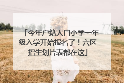 今年户籍人口小学一年级入学开始报名了！六区招生划片表都在这