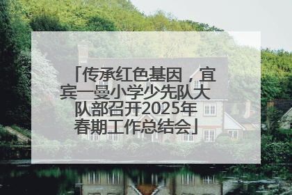 传承红色基因，宜宾一曼小学少先队大队部召开2025年春期工作总结会