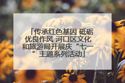 传承红色基因 砥砺优良作风 河口区文化和旅游局开展庆“七一”主题系列活动