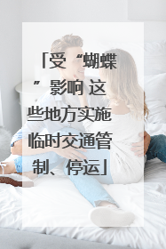 受“蝴蝶”影响 这些地方实施临时交通管制、停运