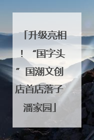 升级亮相！“国字头”国潮文创店首店落子潘家园