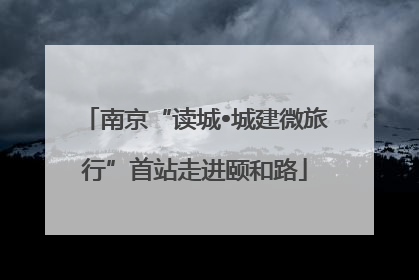 南京“读城•城建微旅行”首站走进颐和路