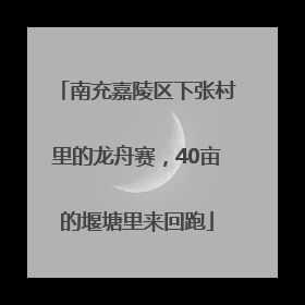 南充嘉陵区下张村里的龙舟赛，40亩的堰塘里来回跑