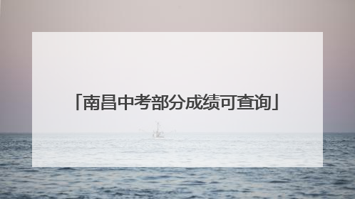 南昌中考部分成绩可查询
