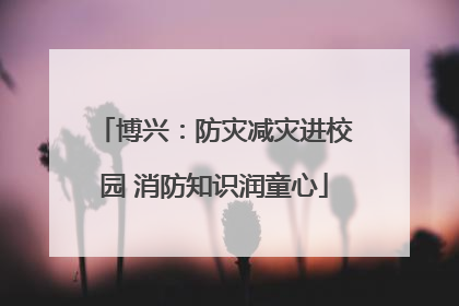 博兴：防灾减灾进校园 消防知识润童心