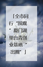 全市同行“围观”厦门湖里台青创业基地“出圈”