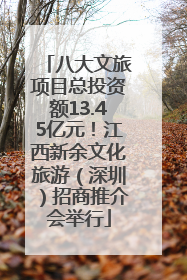 八大文旅项目总投资额13.45亿元！江西新余文化旅游（深圳）招商推介会举行