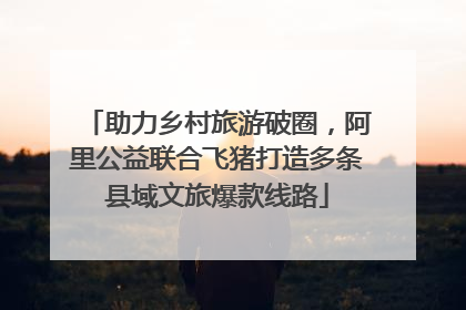 助力乡村旅游破圈，阿里公益联合飞猪打造多条县域文旅爆款线路