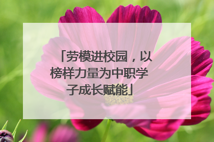 劳模进校园，以榜样力量为中职学子成长赋能