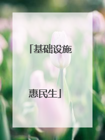 基础设施惠民生