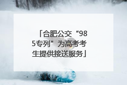 合肥公交“985专列”为高考考生提供接送服务