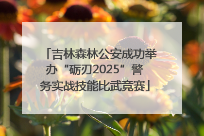 吉林森林公安成功举办“砺刃2025”警务实战技能比武竞赛