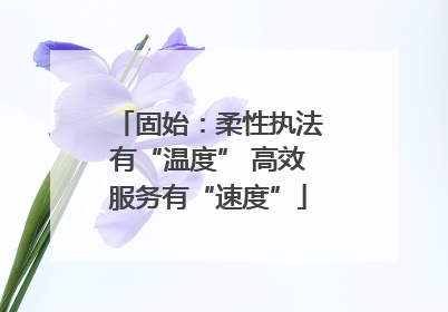 固始：柔性执法有“温度” 高效服务有“速度”