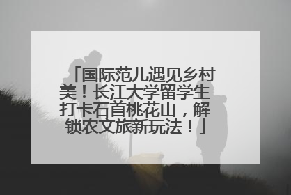 国际范儿遇见乡村美！长江大学留学生打卡石首桃花山，解锁农文旅新玩法！