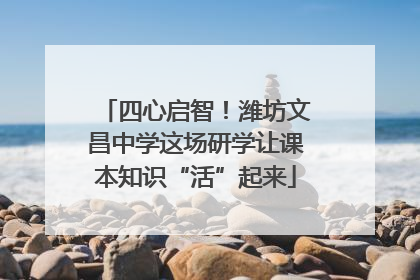 四心启智！潍坊文昌中学这场研学让课本知识“活”起来