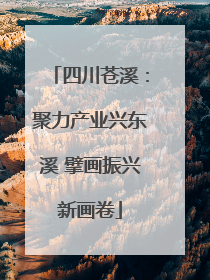 四川苍溪：聚力产业兴东溪 擘画振兴新画卷