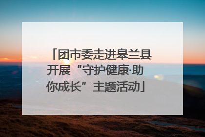团市委走进皋兰县开展“守护健康·助你成长”主题活动