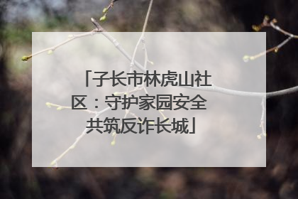 子长市林虎山社区：守护家园安全 共筑反诈长城